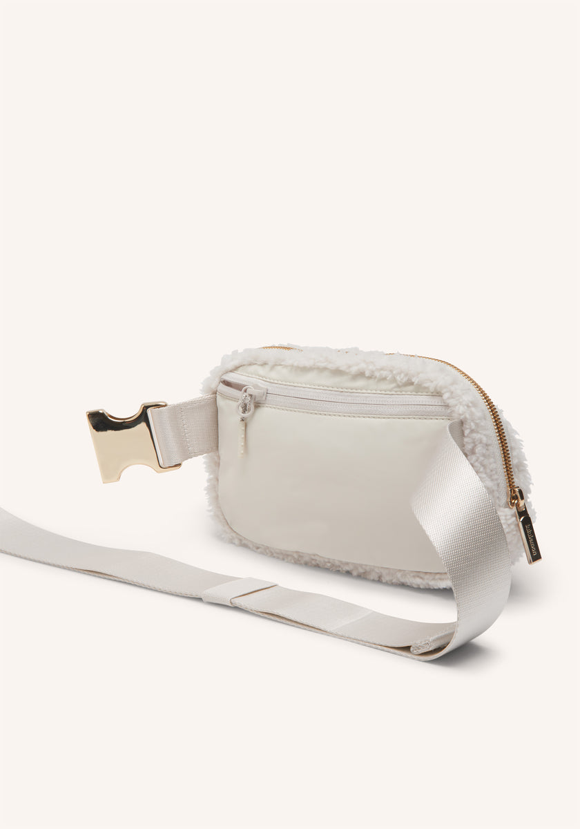 Everywhere belt bag fleece white Clearance