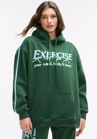 Exercise Your Mind, Body & Heart Oversized Hoodie