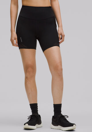 Fast and Free High-Rise Lace Trim Short 6"