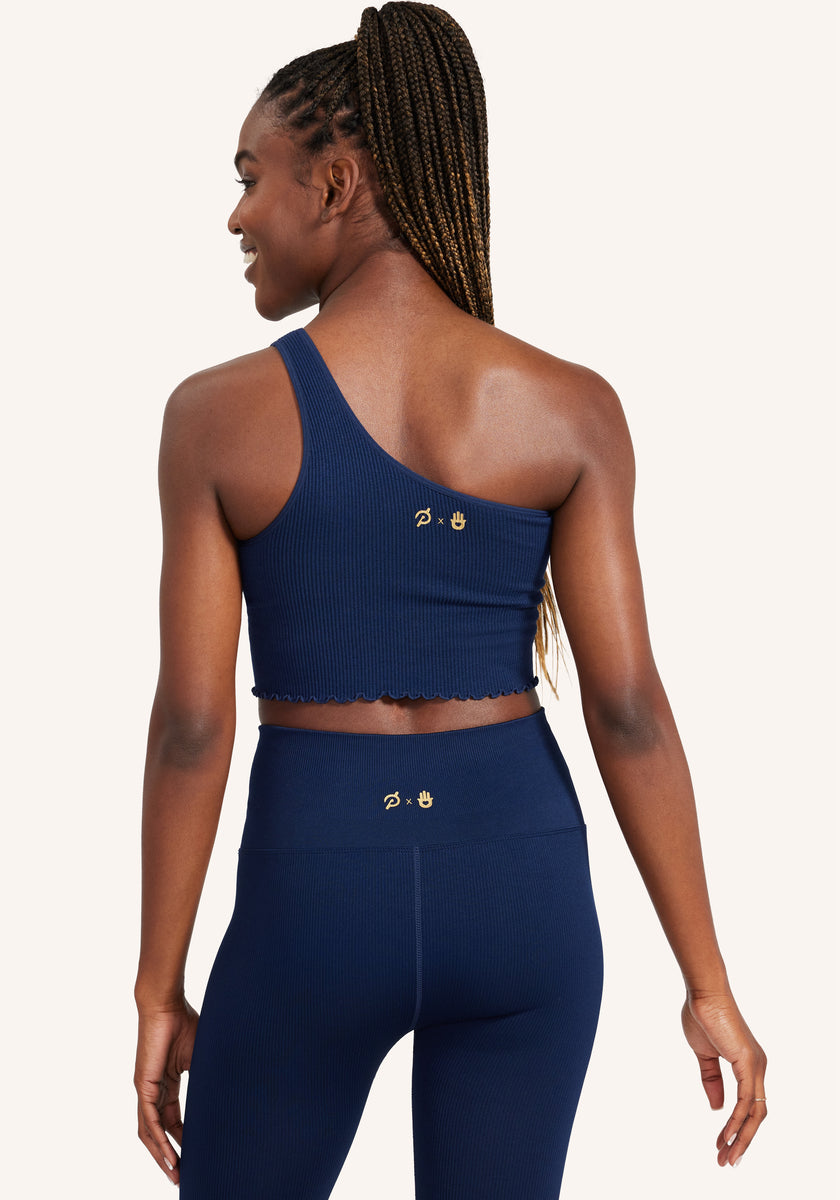 Luna Seamless One Shoulder Crop Tank Peloton Apparel US