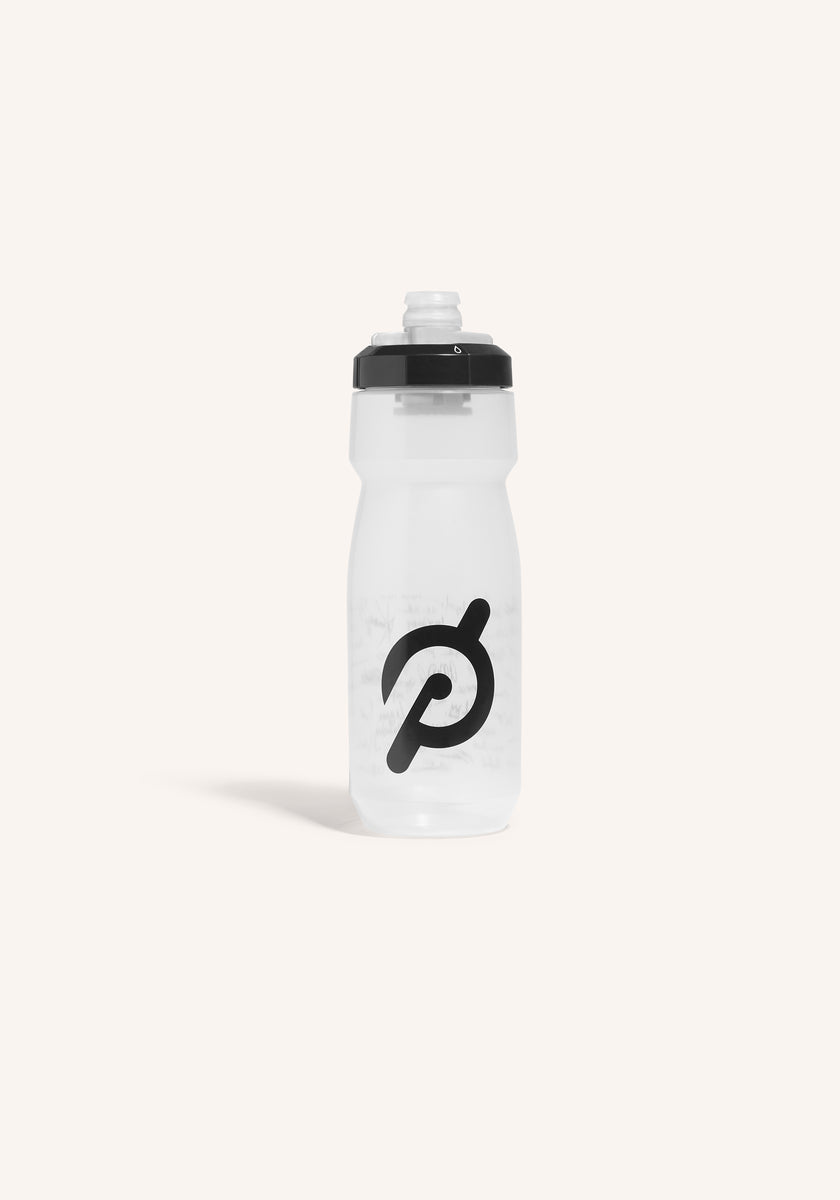 Peloton Glass Water Bottle 16 oz and Bike Mat Bundle