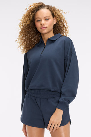 Soft French Terry Polo ¼ Zip