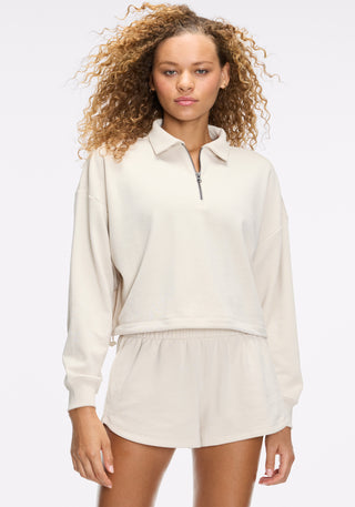 Soft French Terry Polo ¼ Zip