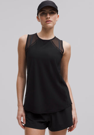 Sculpt Cropped Tank Top | Lace Trim