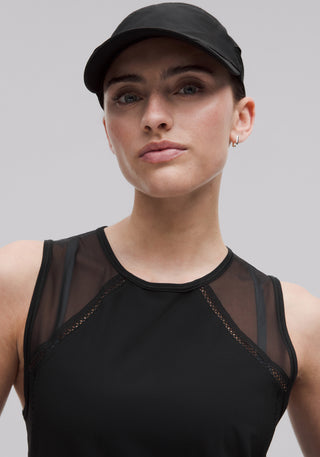 Sculpt Cropped Tank Top | Lace Trim