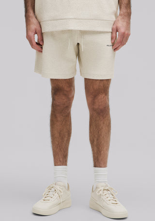 Textured Double-Knit Cotton Short 7"