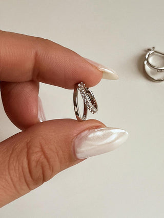 Double Hoop Earrings - Toda Silver