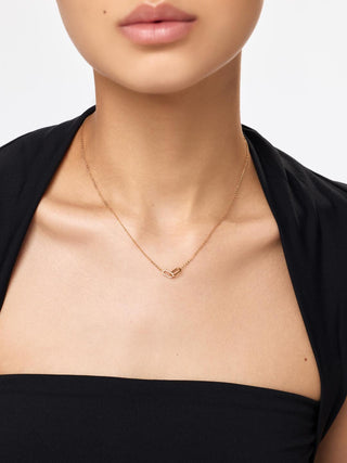 Diamond Link Necklace - Solid Yellow Gold