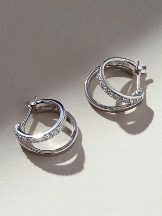 Double Hoop Earrings - Toda Silver
