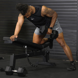 45 LB Rubber Hex Dumbbells