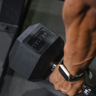 45 LB Rubber Hex Dumbbells