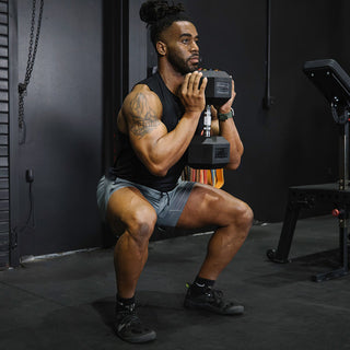 60 LB Rubber Hex Dumbbells