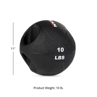 10 LB Dual Grip Medicine Ball