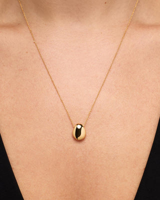 Gold Pendant Necklace - Pebble Mini
