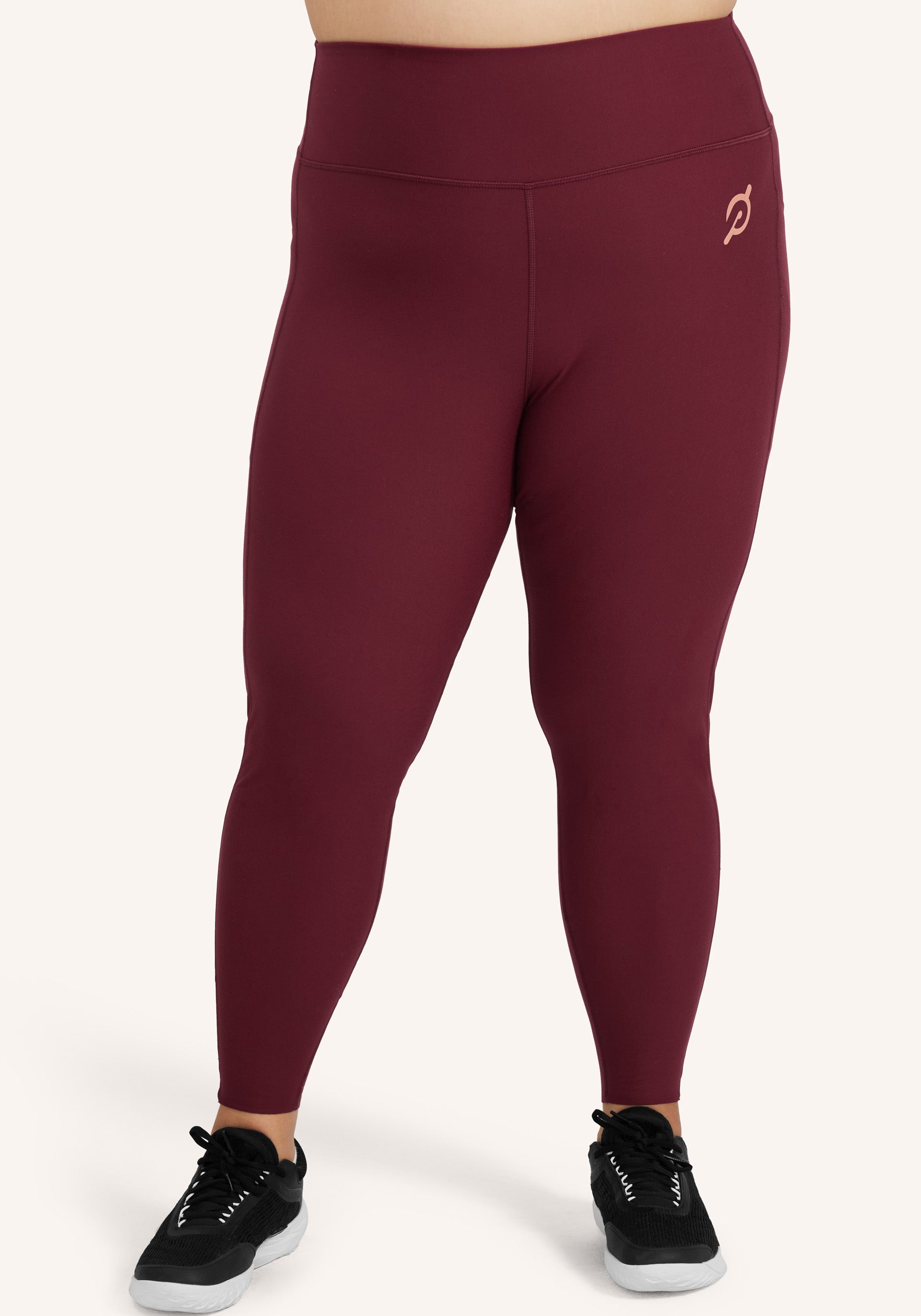 Lululemon Color block Magenta/cassis/burgundy and black leggings women size  4