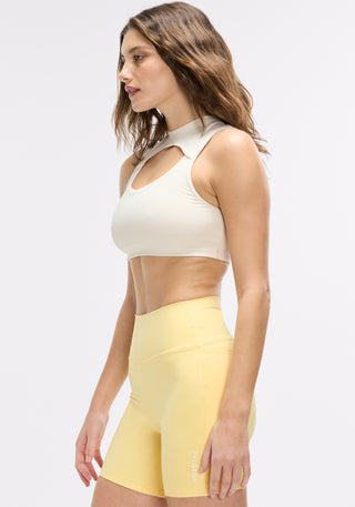 Cadent Rib Mock Neck Cutout Bra