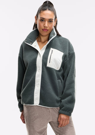 Cozy Fleece Snap Front Jacket