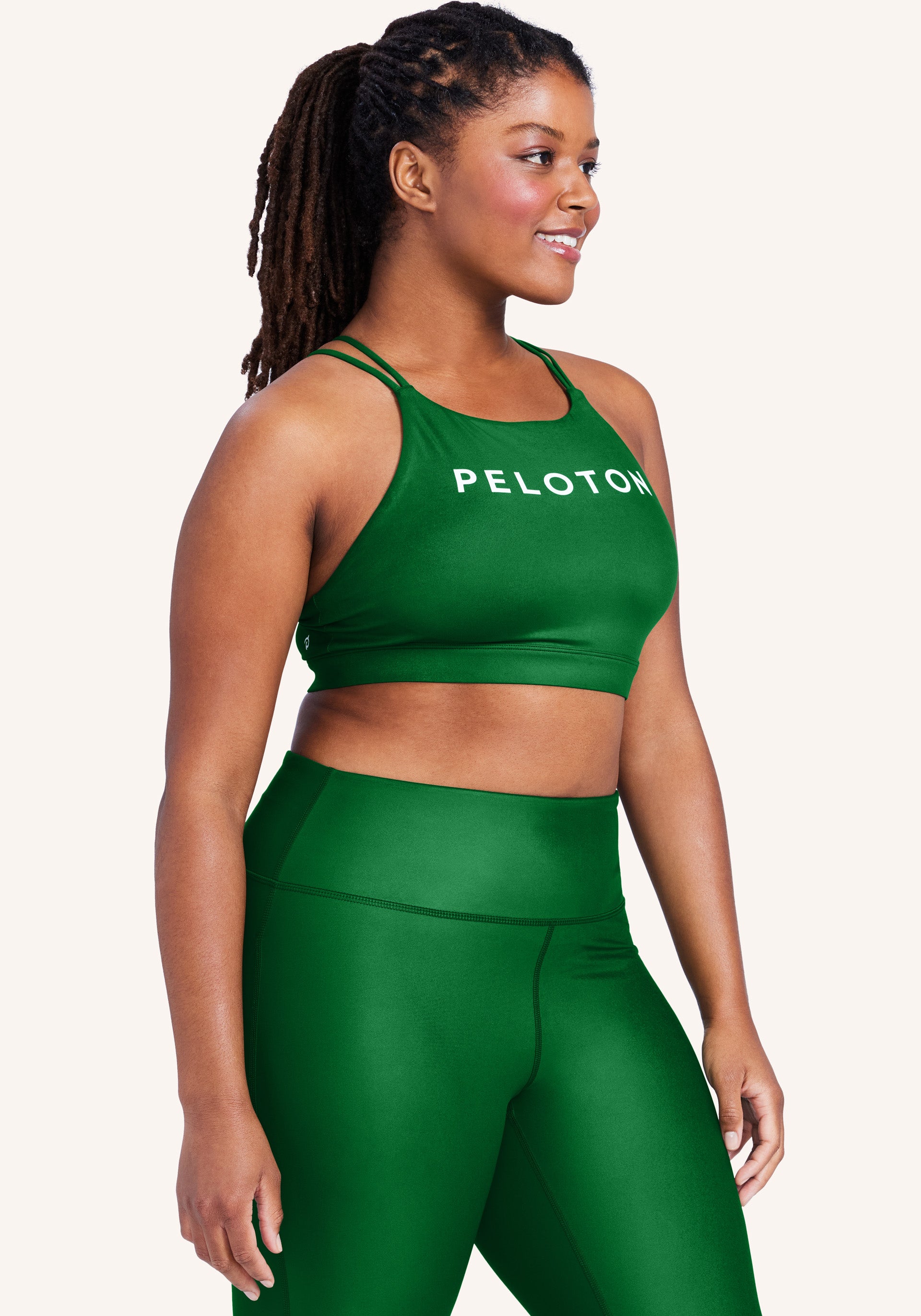 Bellwether Women's Size Small Green & Black Built in Bra Cycling Halter Top  