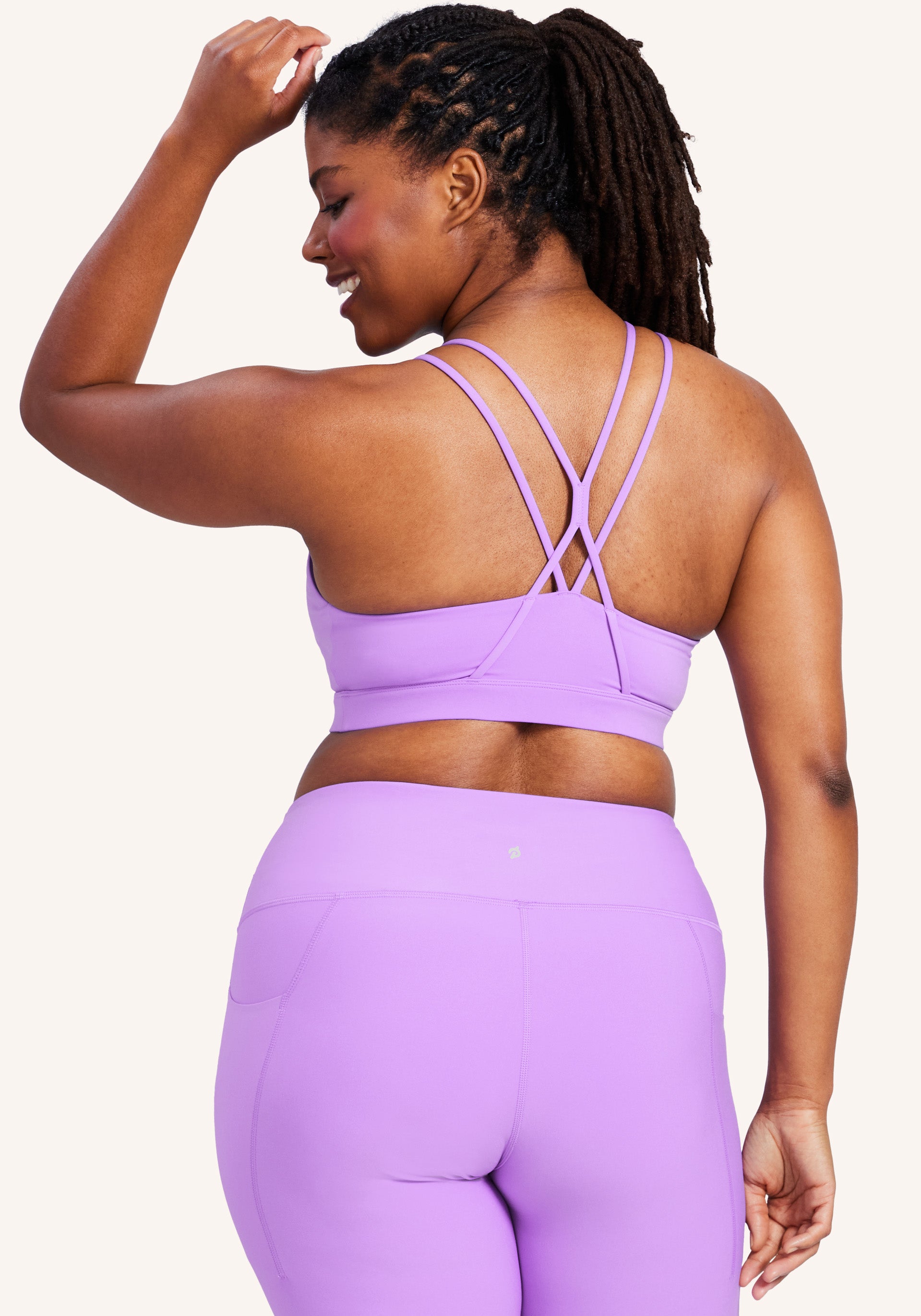 RQYYD Women's Plus Size Strappy Sports Bra Medium Impact Workout Longline  Running Crossback Yoga Tops Purple XL