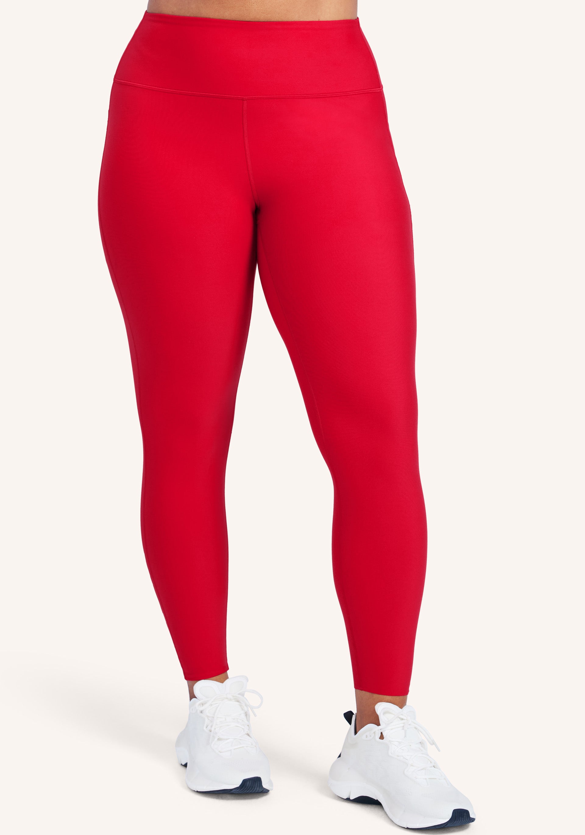 Alpine High Waist Leggings - Red - Clothing