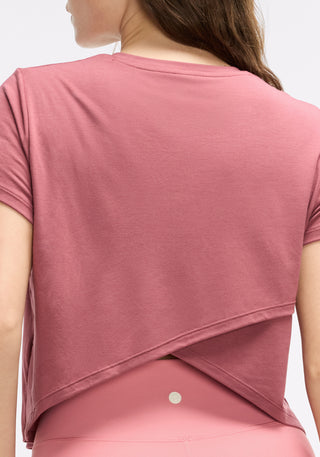 Drapey Interlock Splice Back Tee