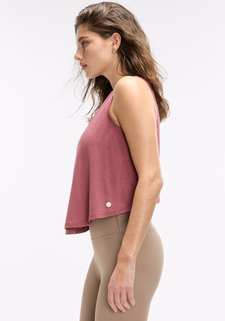 Drapey Interlock Splice Back Muscle Tank