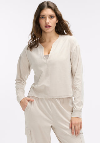 Dreamblend Split Neck Long Sleeve