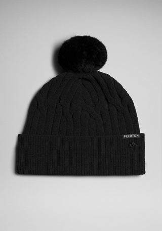 Women's Cable-Knit Pom-Pom Beanie