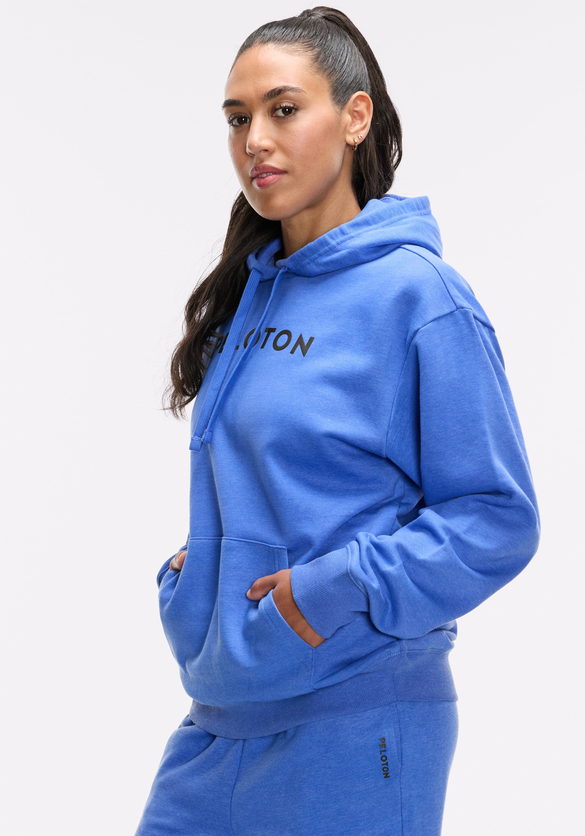 NWT Peloton Womens Medium Blue Ultimate Fleece Full shops Zip Hoodie Sweatshirt