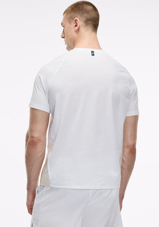 Grid Jacquard Colorblock Short Sleeve