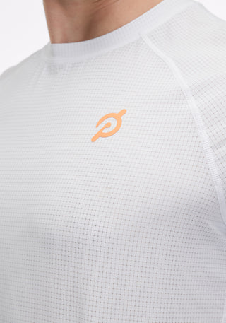 Grid Jacquard Colorblock Short Sleeve