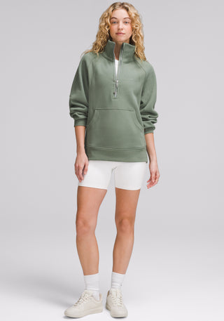 Scuba Oversized Funnel-Neck Half Zip | Long