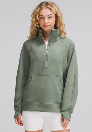 Scuba Oversized Funnel-Neck Half Zip | Long