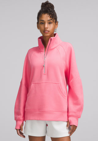 Scuba Oversized Funnel-Neck Half Zip | Long