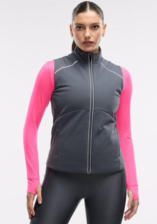 Padded Full Zip Run Vest