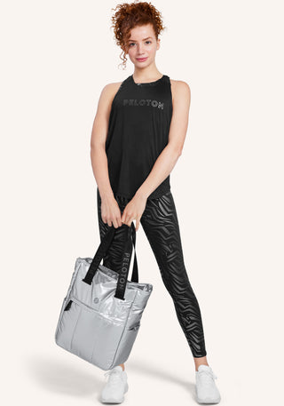 Peloton Metallic Puffer Tote