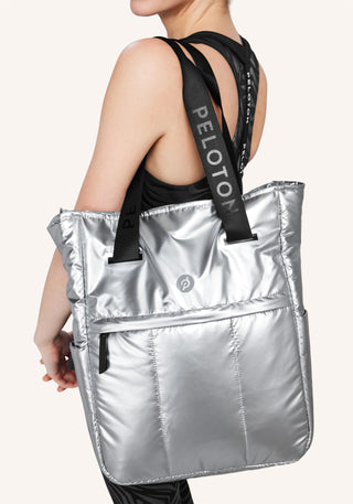 Peloton Metallic Puffer Tote
