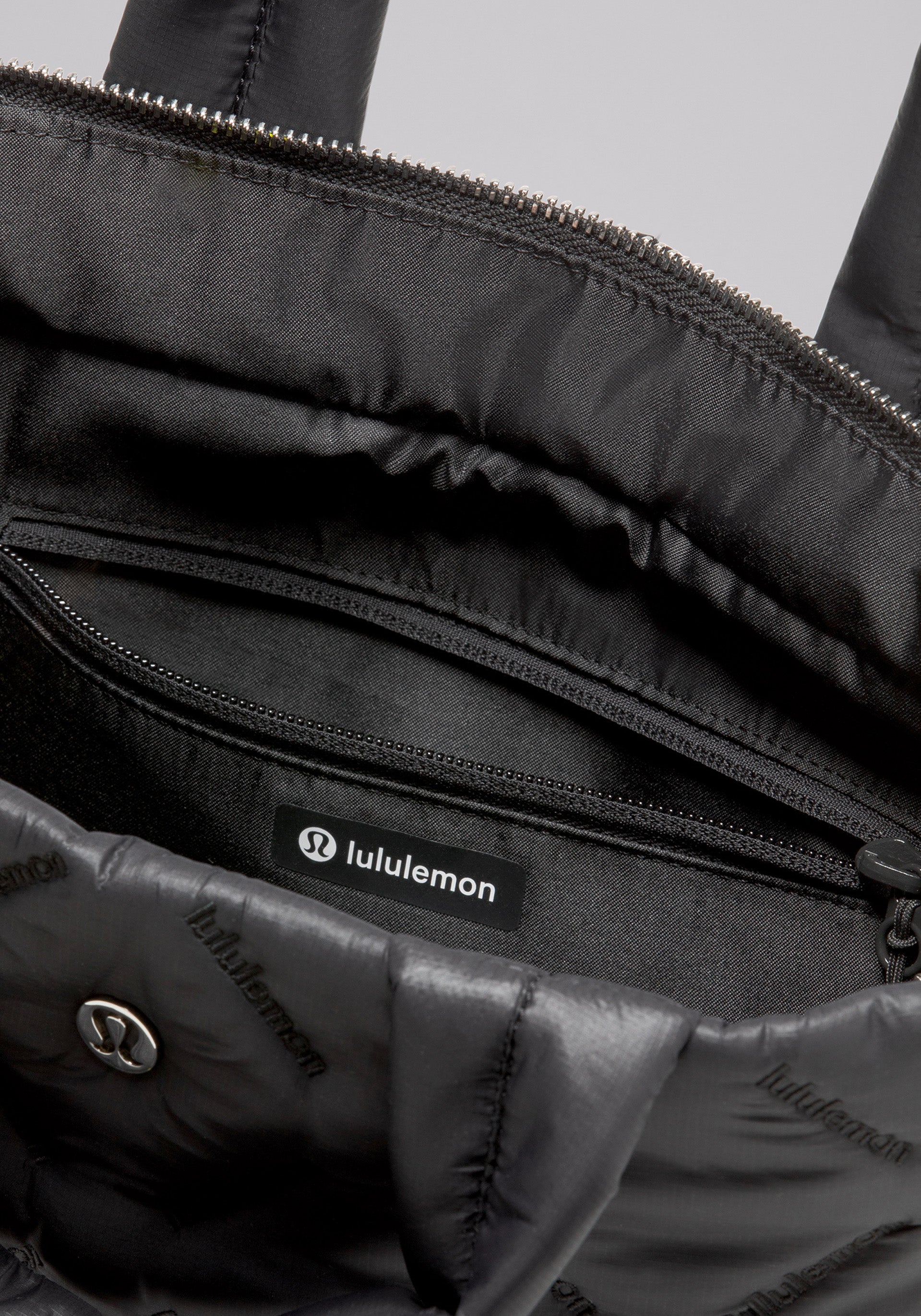 black quilted lululemon bag Quilty Pleasures Tote Bag