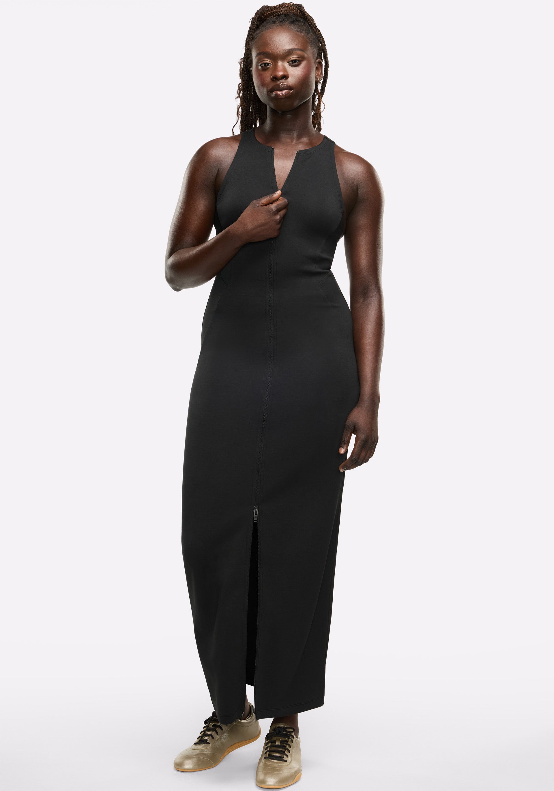 Racerback Maxi Zip Dress Peloton Apparel US Racerback Maxi Zip Dress Peloton Apparel US