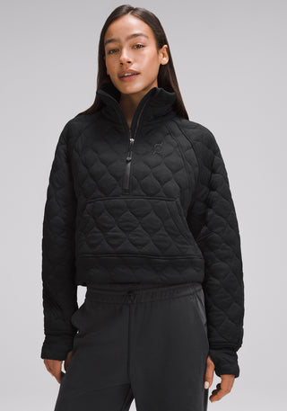 Scuba Oversized Quilted Half Zip