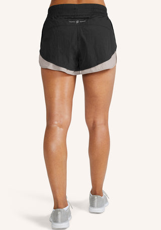 Crinkle Nylon Double Layer Run Short