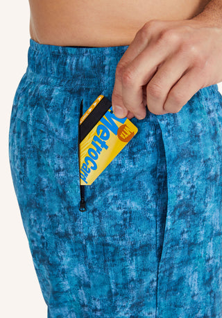 7" Lined Printed Turin Short