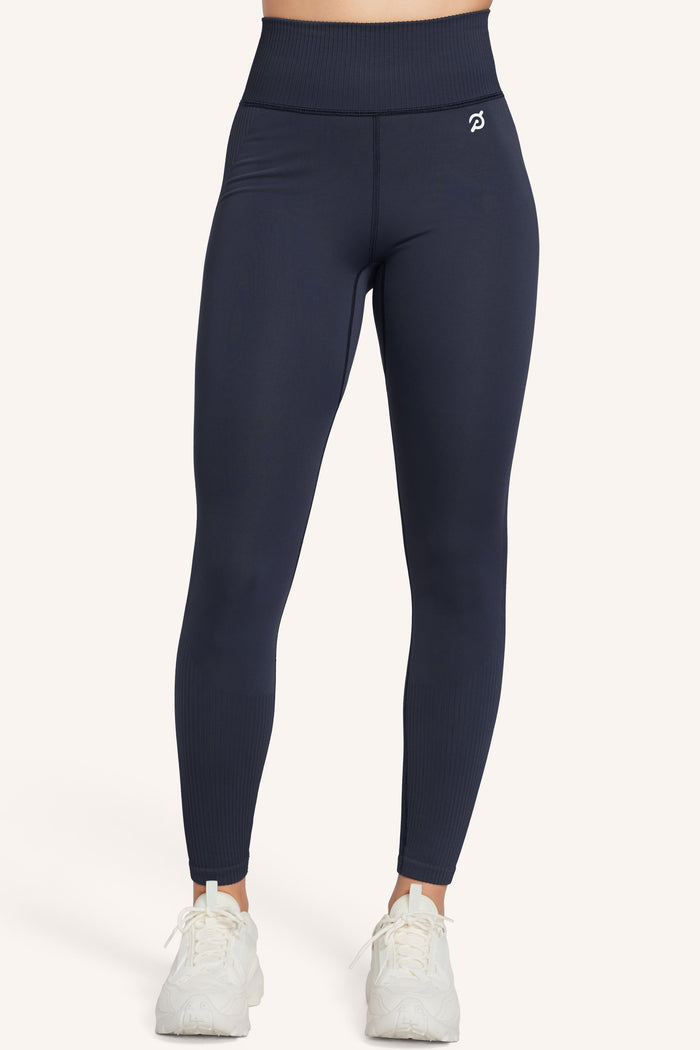 Jogging droit bleu sarcelle foncé à coutures apparentes