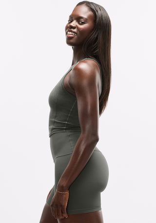 Softy Suedey Crewneck Cropped Tank Top