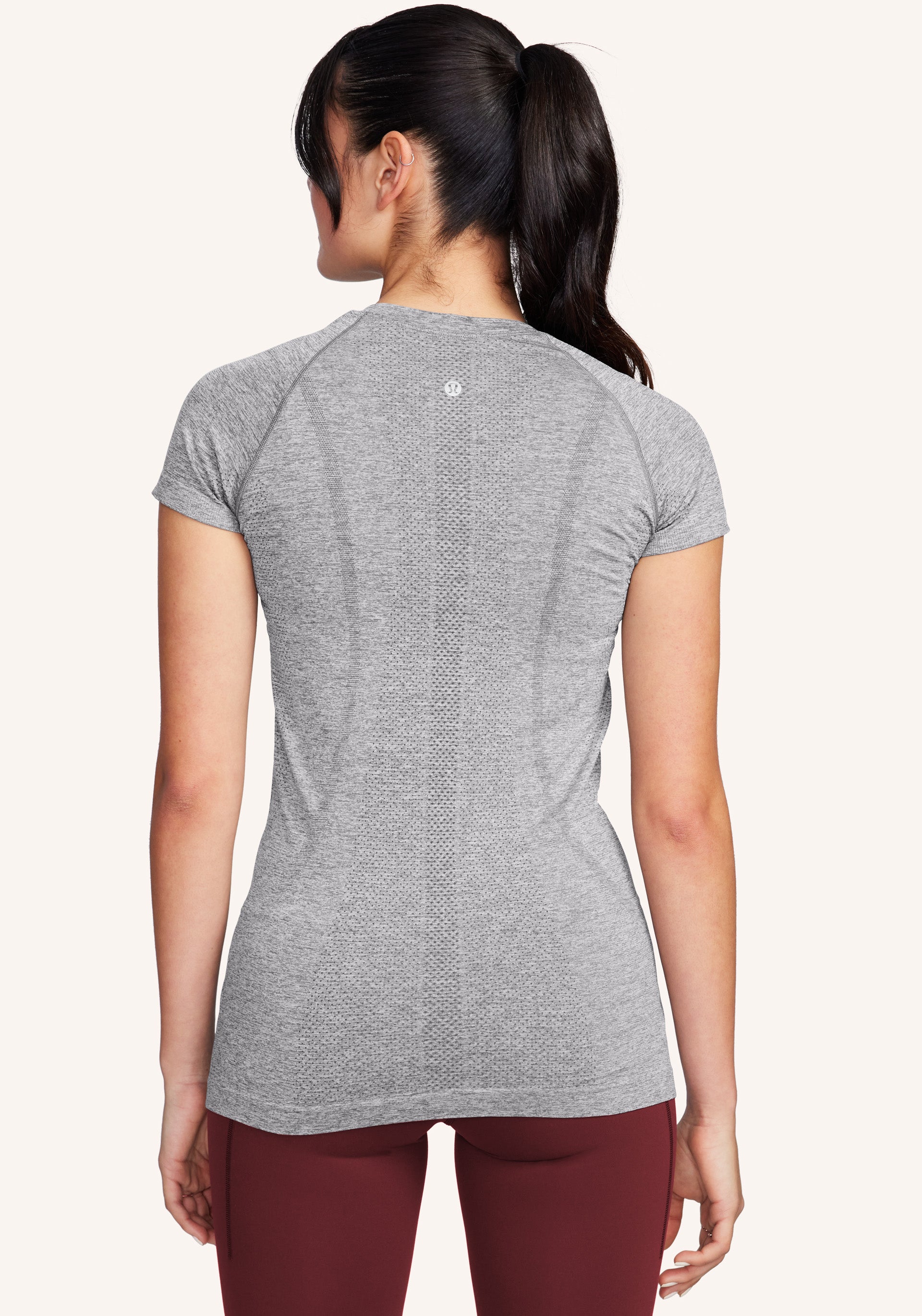lululemon Swiftly Tech Short-Sleeve Shirt 2.0 - Slate/White | onebodyla