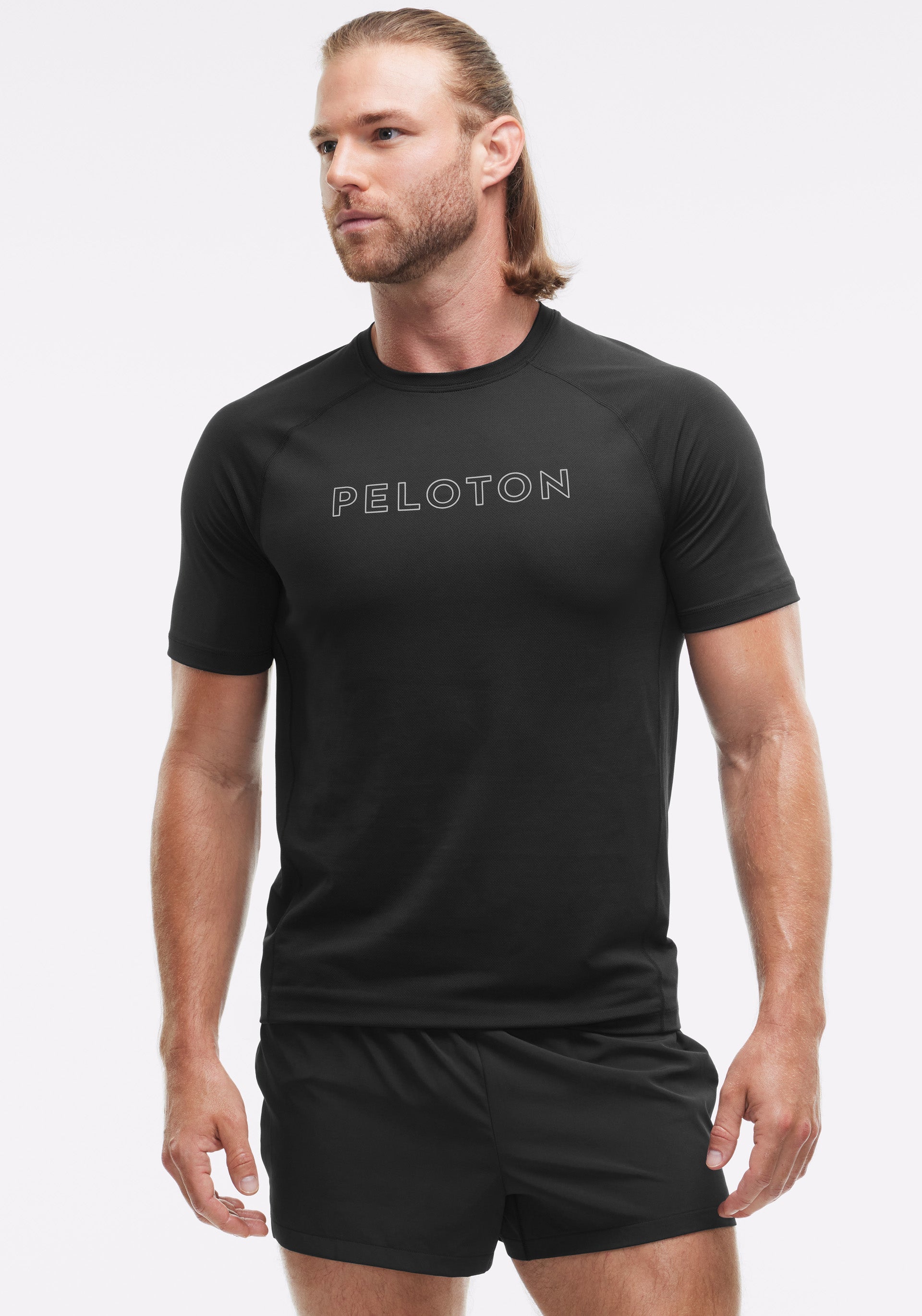 Peloton Short Sleeve T Shirt Black crewneck spellout logo Mens Large 2024 L