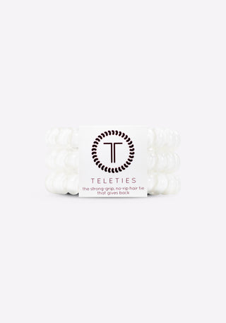 Coconut White Large Hair Ties - 3 Pack