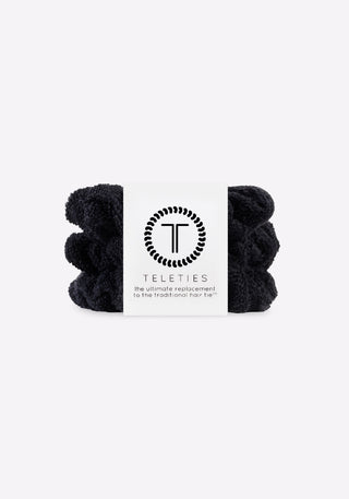 Jet Black Small Towel Scrunchies - 3 Pack