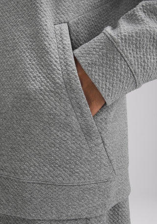 Textured Double-Knit Cotton Hoodie