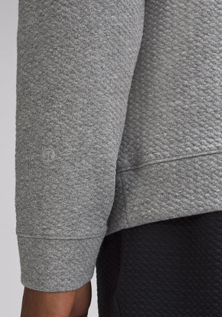 Textured Double-Knit Cotton Half Zip